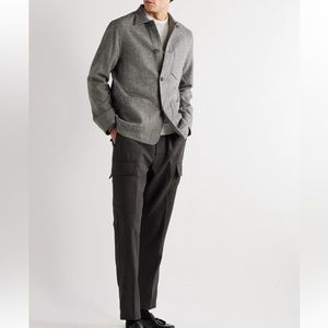 Offcine Generale Geron Tapered Wool Cargo Trousers- Gray